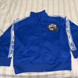 Kids Blue Graphic Track Jacket